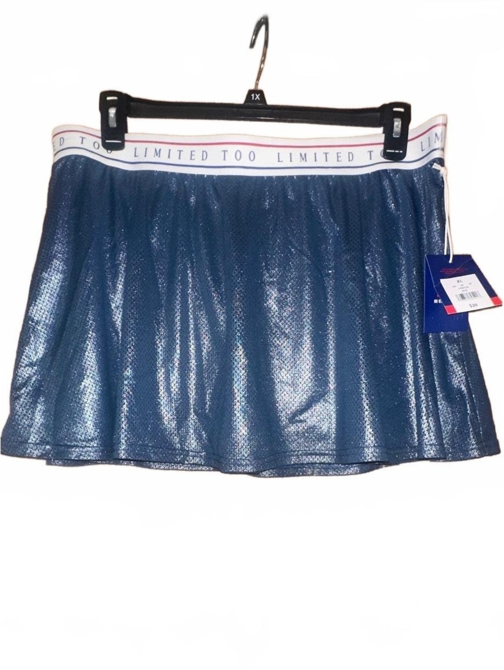 Limited Too Girls' Blue Athletic Skort with Built-in Shorts, Size XL